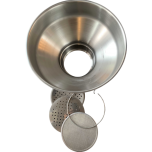 STAINLESS STEEL FUNNEL WITH METAL FILTER SET