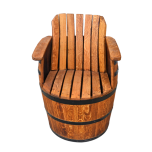 Oak barrel chair 56cm x 82cm