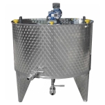 Cone tank motorized 500L, stainless