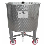 Fermentation tank 200L on wheels, 10° conical bottom, stainless