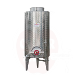 Tank 500l with 10° cone base + Ø300 manhole, stainless