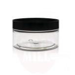 Plastic jar PET 100ml, with black cap