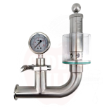 1.5" TC Horizontal Pressure Regulator with Pressure Gauge