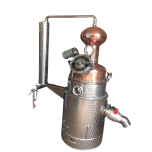 Distilator 500l of gas heating with a spherical tip